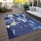 Homeroots 8' X 10' Navy Blue Ivory And Gray Abstract Washable Indoor Outdoor Area Rug 599589 - alternate 3