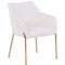 Leisuremod Zaire Collection Modern Dining Chair, Gold Legs and White Boucle ZDCB52W - alternate 1