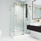Vigo 36 in. L x 48 in. W x 79 in. H Frameless Sliding Shower Enclosure Kit in Matte Brushed Gold VG6051MGCL48WR - alternate 4