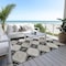 Homeroots 5' X 8' Black And Silver Floral Washable Indoor Outdoor Area Rug 610740 - alternate 5
