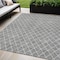Homeroots 5' X 8' Gray And Ivory Geometric Washable Indoor Outdoor Area Rug 596106 - alternate 1