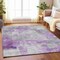 Homeroots 5' X 8' Lavender Gray And Ivory Abstract Washable Indoor Outdoor Area Rug 616874 - alternate 5