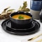 Elama Josh 18 Piece Stoneware Dinnerware Set in Matte Black 750123181M - alternate 4