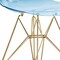 Leisuremod Cresco Plastic Dining Side Chair with Gold Base, Transparent Blue, 2PK CR19TBUG2 - alternate 8