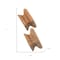 Homeroots Set of Two Brown Wood Square Drawer Pull Knobs, 2PK 476579 - alternate 5