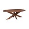 Homeroots 92" Brown Solid Wood Cross Leg Base Oval Dining Table 635808 - alternate 1