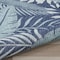 Homeroots 4' X 6' Navy Blue Sky Blue And Ivory Palm Leaf Indoor Outdoor Area Rug 552516 - alternate 6