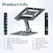 Purely Ergonomic Laptop/Tablet Stand 8-in-1 Docking Station, Silver L107 - alternate 7