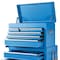 Homeroots Set of Two Blue Multi-Tier Steel Rolling Cabinet With Lid, 2PK 714590 - alternate 2