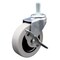 Service Caster 3 Inch Thermoplastic Rubber Wheel 3/8 Inch Threaded Stem Caster with Brake SCC SCC-TS05S310-TPRS-SLB-381615 - alternate 1