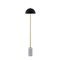 Homeroots 65" Gold and White Floor Lamp With Black Dome Shade 530713 - alternate 1