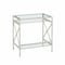 Homeroots 29" Clear And White Glass Writing Desk 402042 - alternate 7
