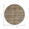 Homeroots 8' Brown Denim Blue And Beige Round Southwestern Washable Indoor Outdoor Area Rug 615952 - alternate 7
