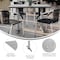 Flash Furniture 48"x30" Tabletop, Gray Faux Concrete, Seamless Surface Technology, 5x22 Silver Table Height T-Bases ST-REC3048-CMGY-T0522S-GG - alternate 6