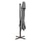 Homeroots 10ft Dark Gray Polyester Square Tilt Cantilever Patio Umbrella With Stand 485655 - alternate 1