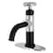 Kingston Brass One-Handle 1-Hole Bathroom Faucet with Deck Plate and Push Pop-Up Drain KSD2821CG - alternate 1
