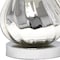 Homeroots 21" Silver Glass And Metal Round Table Lamp With White Drum Shade 643359 - alternate 4