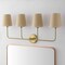 Jonathan Y Lila 36.5" 4-Light Traditional Coastal Scalloped Fabric Shade/Metal LED Vanity Light, Brass Gold/Brow JYL1610A - alternate 8