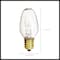 Satco 4W C7 Incandescent, Clear, 3000 Avg. Hrs, 16 Lu, Candelabra base, 120V, 2-Card S3797 - alternate 3