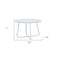 Homeroots 28" White Wood And Metal Round Cross Legs Coffee Table 554287 - alternate 3