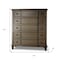 Homeroots 40" Oak Wood Five Drawer Dresser 286558 - alternate 5