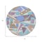 Homeroots 8' Brown Teal Blue And Ivory Round Geometric Washable Indoor Outdoor Area Rug 617952 - alternate 5
