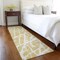 Homeroots 8' Runner Gold and White Abstract Washable Non Skid Indoor Outdoor Runner Rug 559263 - alternate 6