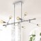 Jonathan Y Ikon 63" 8-Light Modern Vintage Arm-Adjustable Iron Linear LED Pendant, Chrome JYL7599A - alternate 8