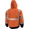 Reflective Apparel ANSI Type R Class 3 Water-Resistant Bomber Jacket with Breakaway Snap Off Hood 430PS-OB-5X - alternate 3