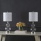 Jonathan Y Cora 22" Classic Vintage Glass LED Table Lamp with USB Charging Port, Clear, 2PK JYL1125C-SET2 - alternate 3