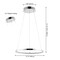 Jonathan Y Brice 15.75" Modern Contemporary Metal Round Integrated LED Pendant, Chrome JYL7202C - alternate 7