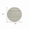 Homeroots 8' Linen And Lime Green Round Striped Washable Indoor Outdoor Area Rug 610536 - alternate 2