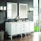 James Martin Vanities Addison 72" Double Vanity, Glossy White, w/ 3 CM Siberian Silestone Top E444-V72-GW-3SFR - alternate 4