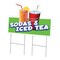 Signmission Sodas & Iced Tea Die Cut Yard & Stake plastic coroplast window, C-DC-2436-Sodas & Iced Tea19 C-DC-2436-DS-Sodas & Iced Tea19 - alternate 1