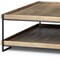 Homeroots 46" Natural and Black Solid Wood and Metal Coffee Table With Shelf 376289 - alternate 4