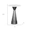 Homeroots 23" White And Black Marble And Steel Round Pedestal End Table 556539 - alternate 7