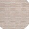 Homeroots 8' Salmon Copper And Beige Round Striped Washable Indoor Outdoor Area Rug 587970 - alternate 5