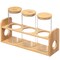 Basicwise 3 Pcs 30oz Glass Jars with Bamboo Shelf for Storing Ground Coffee, Sugar, Beans and Grains,  QI004707 - alternate 5