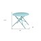 Homeroots 36" Aqua Rounded Aluminum Folding Outdoor Dining Table with Umbrella Hole 606432 - alternate 5