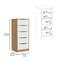 Homeroots 18" White Wood Five Drawer Dresser 544008 - alternate 3