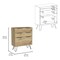 Homeroots 30" White Three Drawer Dresser 544024 - alternate 3