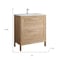 Homeroots 32" Oak Wood Freestanding Bathroom Vanity With White Sink And Two Drawers 627399 - alternate 3