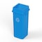 Regal Altair 23 Gallon Square Blue Plastic Recycling Container with Drop Shot Swing Lid, Space-Saving Design ZR-TC-100-BL-23-SW-KIT - alternate 1