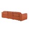 Homeroots 107" Camel Italian Leather Reclining Metal USB Sofa 720286 - alternate 7