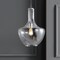 Jonathan Y Watts 13.25" 1-Light Mid-Century Modern Iron/Glass LED Pendant, Chrome/Clear JYL6401A - alternate 13