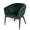Homeroots 28" Green And Brown Velvet Arm Chair 576849 - alternate 5