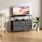 Simple Deluxe TV Stand Dresser for Bedroom Entertainment Center with 5 Fabric Drawers, up for 45in TV, Storage Or 3A88HKCABT5TVGRY - alternate 5