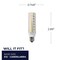 Bulbrite 70w Equivalent Dimmable Clear Mini T6 Candelabra Screw Base (E12) LED Mini Light Bulb, 3000K, 2PK 862643 - alternate 5