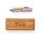 Picnic Time Family Of Brands NCAA TCU Horned Frogs Elan Deluxe Corkscrew In Bamboo Box 868-00-505-843-0 - alternate 1