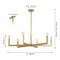 Jonathan Y Darcy 35" 6-Light Grand Modern Industrial Adjustable Geometric Architectural Square-Arm Candle-Style JYL9561A - alternate 7